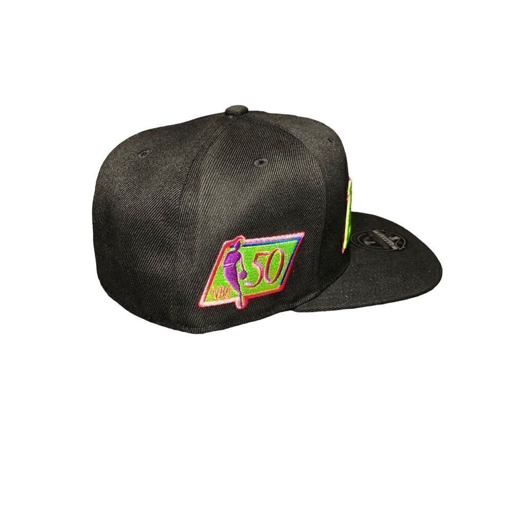 Mitchell & Ness Los Angeles Lakers Color Bomb Fitted Cap Hat Size 7 3/4 - Picture 2 of 5